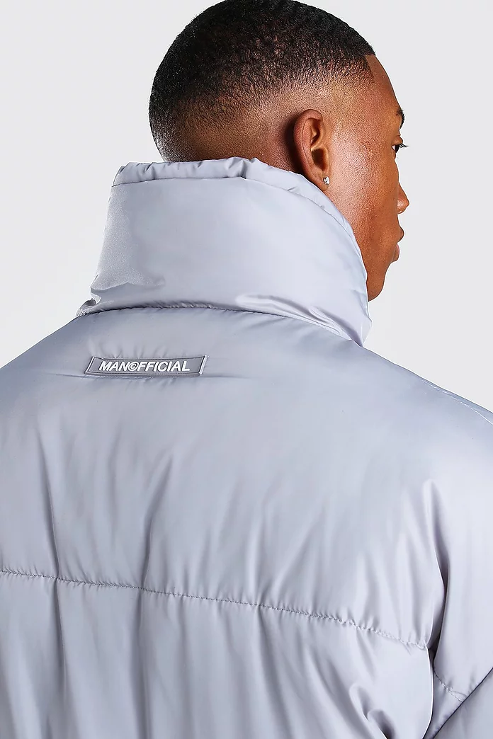 Funnel Neck Oversized Puffer Jacket | boohooMAN USA Funnel Neck Oversized Puffer Jacket | boohooMAN USA